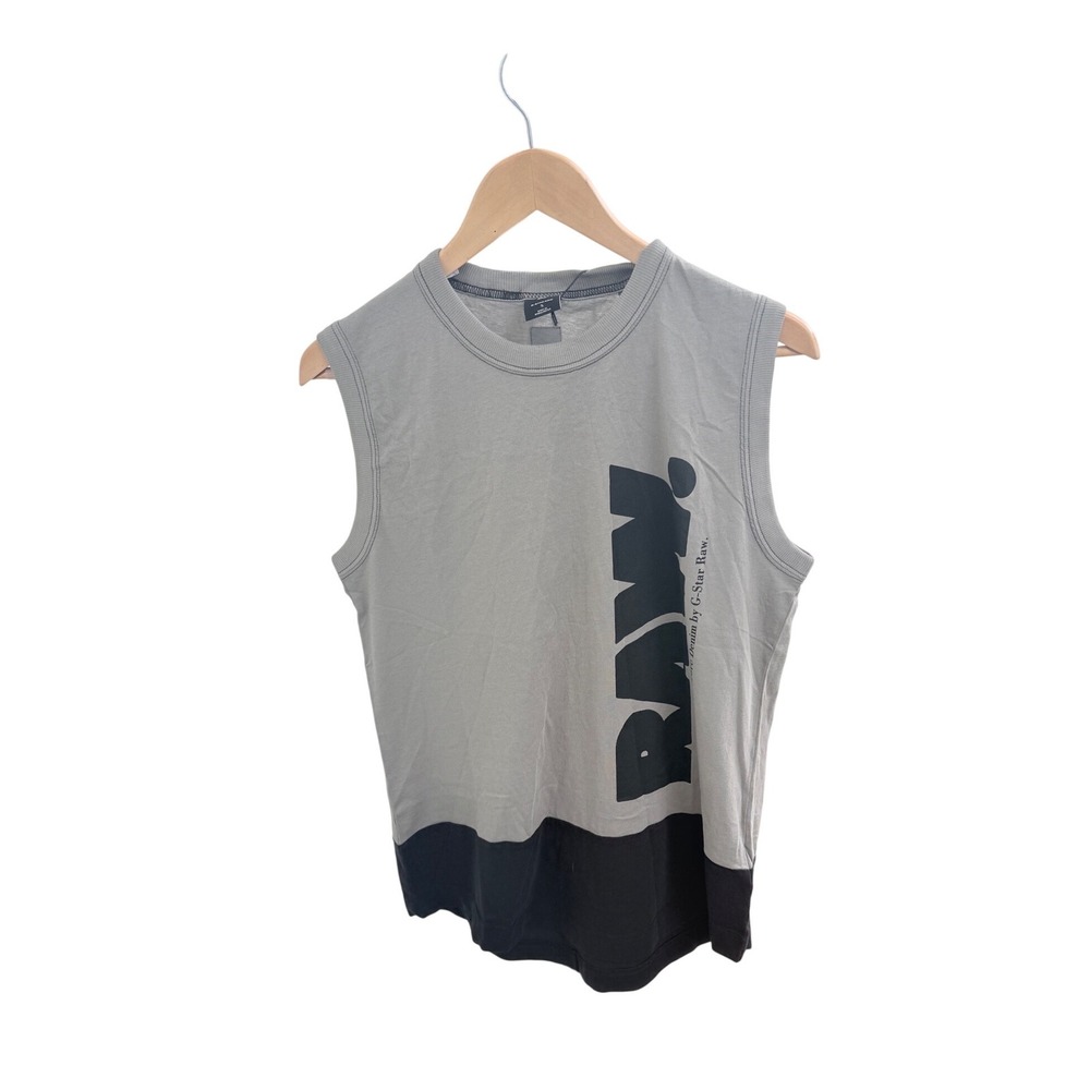 NWT G-Star RAW Lash Color Block Tank Top Shamrock Green Black S Organic Cotton